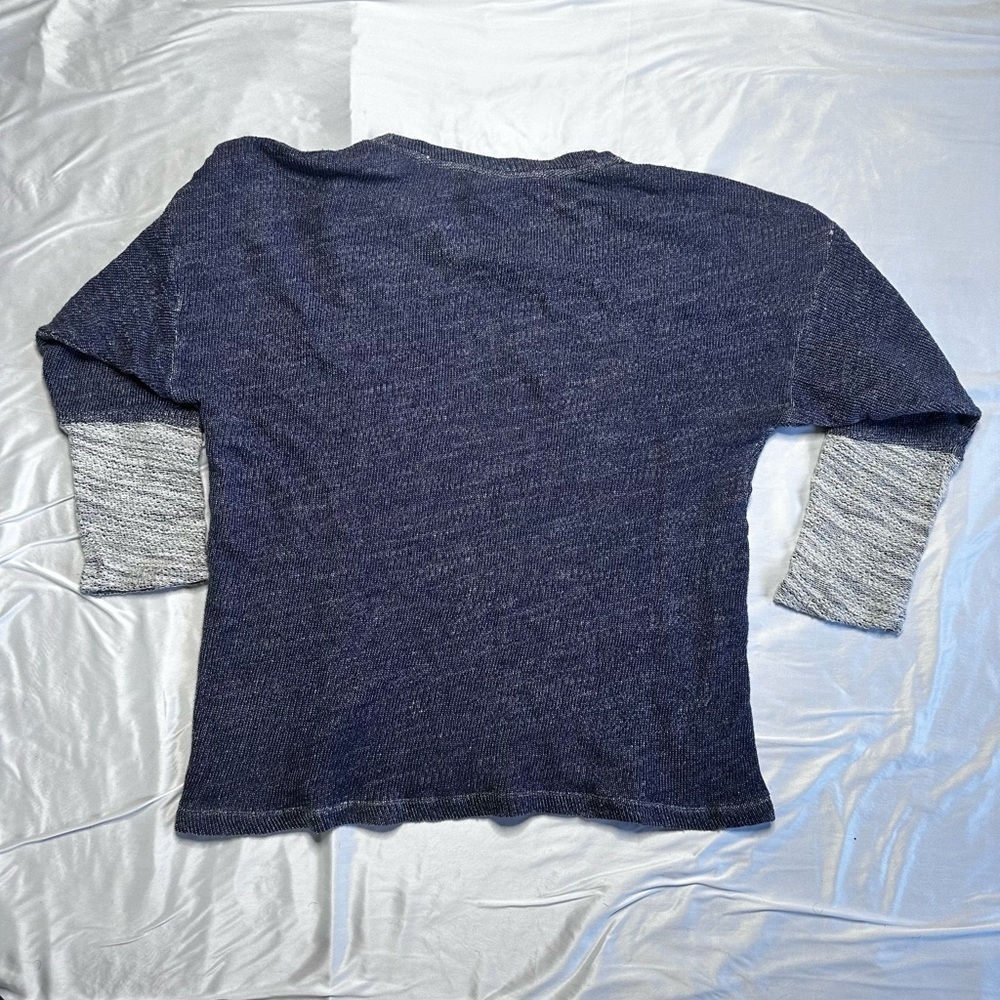 Natori Blue and White Knit Top - Picture 3 of 10